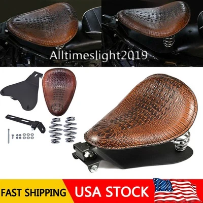 For Honda Shadow Spirit ACE VT 1100 750 Motorcycle Driver Solo Seat Spring Brown Foto 1 de 4