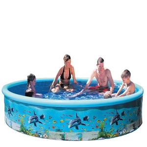 Foldable Swimming Pool with Air Pump, Hard Plastic Shell Portable Pools, Roun... - Picture 1 of 6