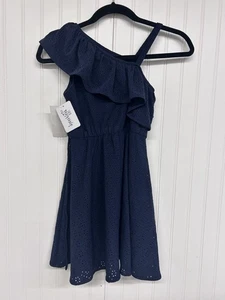 Speechless Kids Blue One-Shoulder Summer Dress - Picture 1 of 2