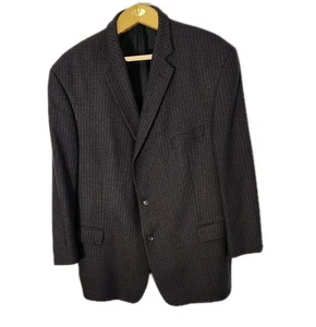 Joseph Feiss Mens 52 Soft Blazer Lambs Wool Gray Tweed 3 Buttons Sport Jacket - Picture 1 of 14