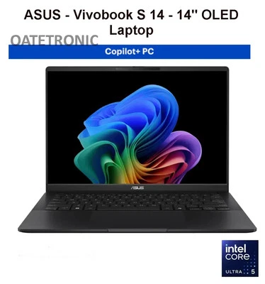 ASUS Vivobook S 14 14" OLED Laptop Copilot+ PC Intel Core Ultra 5 16GB RAM 512GB - Image 1 of 4