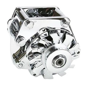 Powermaster 8-17926 Snug-Fit Chrome Alternator, 100 Amp - Picture 1 of 6