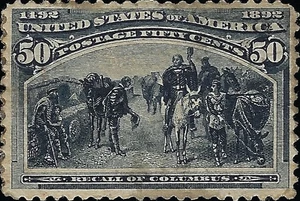 US Scott #240 Mint Regummed VF 50 Cent 1893 Columbian Exposition Stamp CV 450.00 - Picture 1 of 2