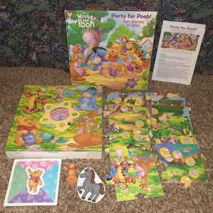 VINTAGE 1999 HASBRO WINNIE THE POOH PARTY OF POOH 2 SPIELE IN EINEM KOMPLETT - Bild 1 von 3