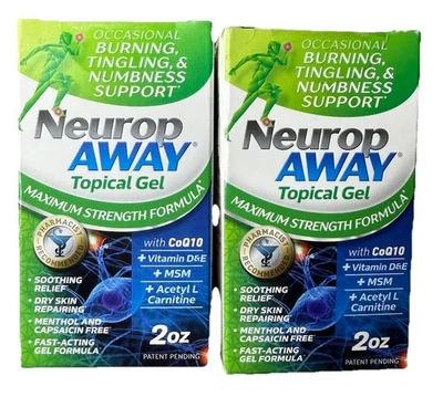 2 nuevos gel de fuerza máxima Neurop Away - gel tópico de 2 oz cada caja exp. 10/2028 Foto 1 de 4