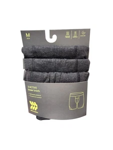 NWT All In Motion Mens Size M 32/34 Active Boxer Briefs Pack Of 3 Jersey Knit - Picture 1 of 5