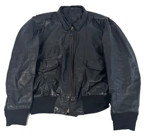 Vintage Appalachian Leatherworks Leder Rindsleder Polizei Jacke Gr. 46 - Bild 1 von 3