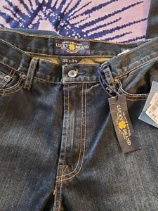 Pantalones de mezclilla rectos relajados Lucky Brand 181 para hombre talla 32x30 elásticos Lake Worth NUEVO - Imagen 1 de 7