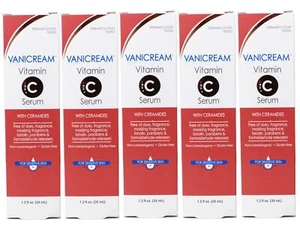 5 Pk Vanicream Vitamin C Face Serum with Ceramides for Sensitive Skin, 1.2 fl oz - Picture 1 of 5