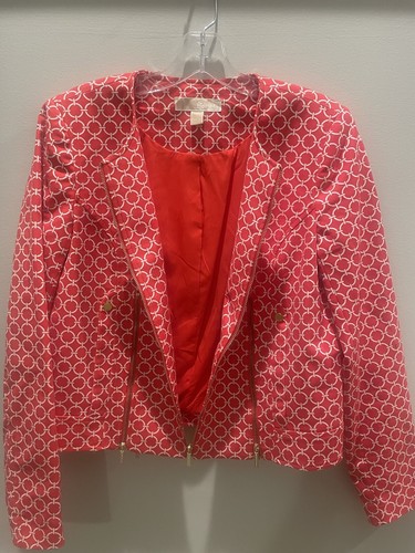 Giacca blazer MICHAEL KORS foderata con zip misto cotone donna taglia 6