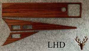 Mercedes 190E W201 Zebra Zebrano Wood Interior Dashboard 3pc Trim Set LHD - Picture 1 of 6
