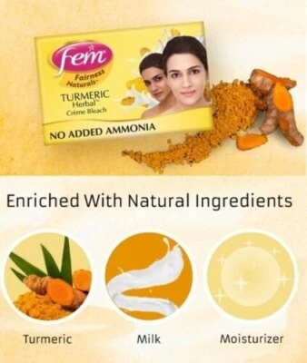 3 X 8g herbal Turmeric Milk Face Cream Bleach Skin Whiten Fairne Lightening - Image 1 of 4