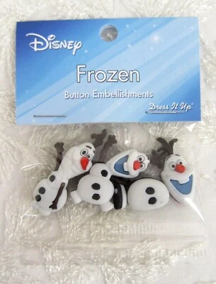 Disney Frozen Olaf Muñeco de Nieve Dress It Up Flatbacks Álbum de Recortes Invierno Nieve Foto 1 de 2