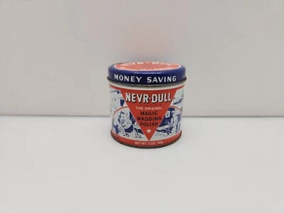1941 VINTAGE NEVR-DULL NEVER-DULL Magic Wadding Polish Tin Can - Image 1 of 4