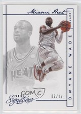 2013-14 Panini Signatures Blue /15 Dwyane Wade #186 HOF