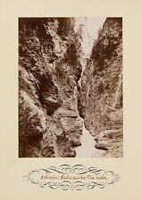 FRATELLI ALINARI (19.Jhd) Umkreis, Schweiz: Via mala, Schlucht, um 1880, Albumin