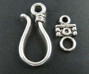 90 juegos de broches de palanca de plata tibetana de forma elegante 23,5x10,5x1,5 mm 1278 - Imagen 1 de 2
