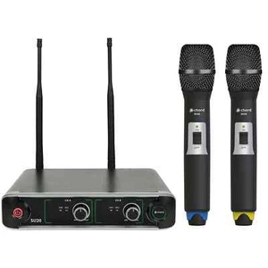 Chord SU20 Compact Dual UHF Wireless Microphone Set (Handheld 864.8+863.1) - Picture 1 of 4