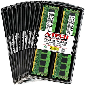 72GB 18x 4GB PC3-10600R RDIMM ASUS RS720-E6/ERS12 RS720-E6/RS12 Memory RAM - Picture 1 of 3