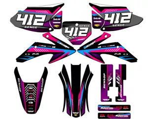 2008-2014 CRF 230 F SURGE Pink Senge Graphics Kit Compatible with Honda - Foto 1 di 10