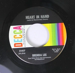 Rock 45 Brenda Lee - Heart In Hand / It Started All Over Again On Decca - Picture 1 of 2