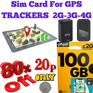 2G GSM Sim Card for GPS Tracking Device Bike Tracker Car Pet Elderly Smart Watch - Picture 1 of 8