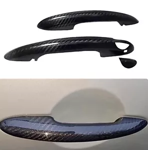 Real Carbon Fiber Door Handle Covers for Mini Cooper F56 F57 2014 Up Gen.3 - Picture 1 of 3
