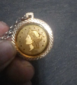 Vintage Coin Necklace Pendant 1776 Bicentennial Twenty Dollar - Picture 1 of 8