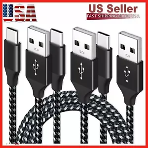 1/3 Pack 3/6/10Ft USB to Type-C Cable Fast Charger Charging Data Sync Cord LOT - Picture 1 of 86