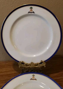 5 Minton T. Goode & Co. 10" Essteller DURCH H4733 blauer und goldfarbener Rand - Bild 1 von 6