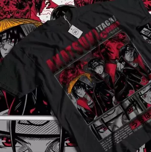 Itachi Uchiha T-Shirt Naruto Shippuden Japanese Anime Manga Style Shirt All Size - Picture 1 of 5