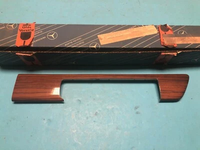 Mercedes W126 420SEL 560SEL Rear Right Door Pull Wood Handle Zebrano NOS - Image 1 of 4
