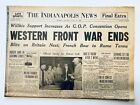 Vintage 1940 WW2 Western Front War Ends Indianapolis Times Newspaper 14pg Jun 24
