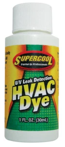 SuperCool 44627 HVAC HVACR TINTE UV CONCENTRADO DETECTAR Y ENCONTRAR FUGAS RÁPIDO 1 oz 30 ml - Imagen 1 de 1