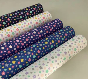 OFERTA ESPECIAL PAQUETE DE 5 DELICADAS HOJAS DE TELA DE LONA CON ESTAMPADO FLORAL. ARCOS PARA EL CABELLO. - Imagen 1 de 1