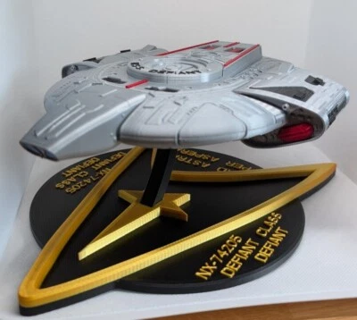 Defiant Starship Model with stand- Deep Space Nine - Highly Detailed 3D Printed - Image 1 of 4