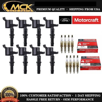 8 bobinas de encendido y 8 bujías Motorcraft para Ford F150 5,4 L 2004-2010 Foto 1 de 4