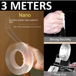 Cinta de agarre de doble cara transparente fuerte POWER Nano adhesivo extraíble sin trazas - Imagen 1 de 10