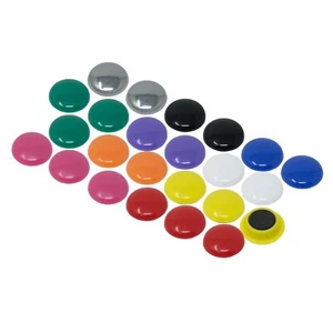 Pequeños imanes de oficina de planificación para nevera, pizarra blanca, tablón de anuncios - 20 mm de diámetro - Imagen 1 de 46
