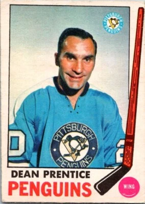 VINTAGE  SPORT HOCKEY CARD 1969  OPC DEAN PRENTICE  PITTSBURGH   PENGUINS NO65 - Image 1 of 2