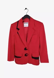 Blazer de Lana Moschino Couture Original Vintage Negro Detalles Talla 38EU(M) H1452 - Imagen 1 de 8