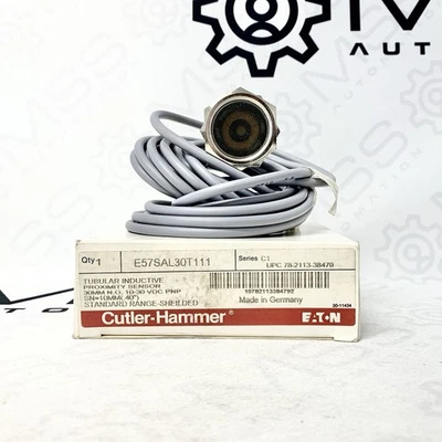Eaton Cutler-Hammer E57SAL30T111 Tubular Inductive Proximity Sensor 2M 10-30V - Image 1 of 4