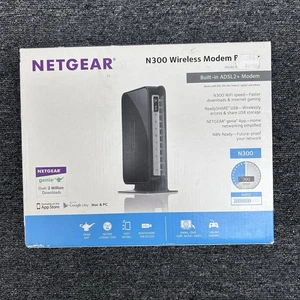 Netgear N300 Wireless Modem Router DGN2200 ADSL2+ Wi-Fi - Bild 1 von 9
