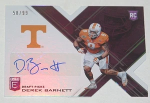 2017 Elite Draft Picks Viola Die-Cut Rookie Auto #115 - Derek Barnett RC 58/99 - Foto 1 di 2