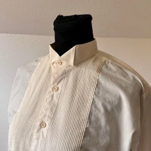 Vintage 90s WayneScott cream tuxedo shirt sz med victorian vampire academia  - Bild 1 von 8