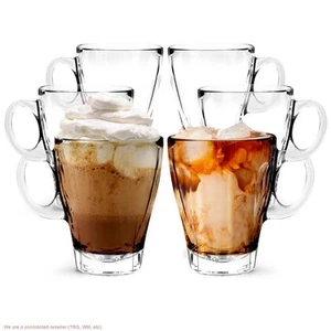 Glass Americano Coffee Cup - 12oz - Set of 6 - Picture 1 of 4