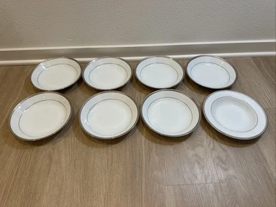 Juego de 8 Cuencos de Pasta Charter Club Grand Buffet Clásicos Platino 8" NUEVO Foto 1 de 4