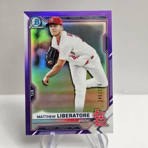 Matthew Liberatore 2021 Bowman Chrome #BCP-234 Purple Refractor (RC) /250 - Picture 1 of 2