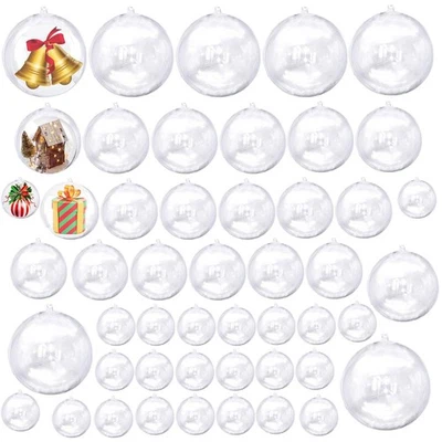 40 PIEZAS Adornos de Bola de Acrílico Transparente, Adornos Rellenables de Navidad de Plástico, Tr... Foto 1 de 4