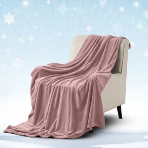 Luxury Fleece Blanket Soft Warm Lightweight Cozy Queen Size Blankets 310 GSM - Picture 1 of 81